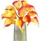 12Pcs Artificial Calla Lily Home Decoration Faux Calla Lilies Flower (Red-yellow)